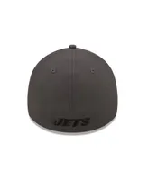 Men's New Era Graphite York Jets Classic 39Thirty Flex Hat