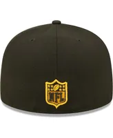 Men's New Era Black Pittsburgh Steelers Identity 59Fifty Fitted Hat
