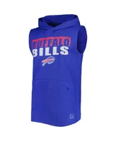 Men's Msx by Michael Strahan Royal Buffalo Bills Relay Sleeveless Pullover Hoodie