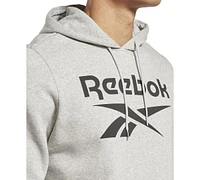 Reebok Men's Identity Classic-Fit Stacked Logo-Print Fleece Hoodie