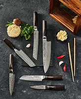 Cuisine::pro Damashiro Emperor Mokuzai Knife Block Set, 7 Piece