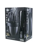 Cuisine::pro Id3 Black Samurai the Egg Knife Block Set, 9 Piece