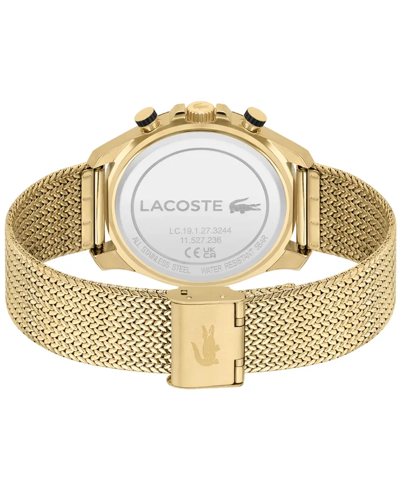 Lacoste Men's Neoheritage Gold-Tone Mesh Bracelet Watch 42mm