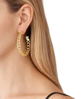 Michael Kors 14K Gold-Plated Curb Chain Hoop Earrings