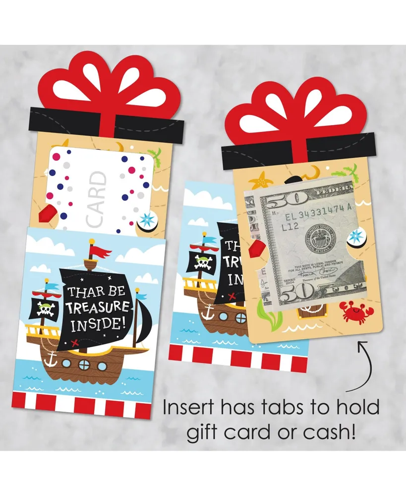 Pirate Ship Adventures Birthday Party Money and Nifty Gifty Card Holders 8 Ct - Assorted Pre