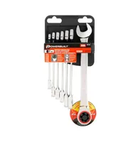 Powerbuilt 7 Piece Metric 100 Tooth Ratcheting Wrench Set