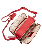 Mancini Women's Pebbled Rachel Camera Style Crossbody Handbag