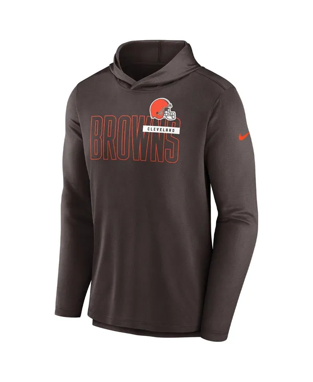 Nike Men's Heathered Gray Cleveland Browns Fan Gear Primary Logo  Performance Pullover Hoodie - Macy's