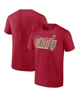 Men's Fanatics Scarlet San Francisco 49ers 2022 Nfc West Division Champions Big and Tall Divide Conquer T-shirt