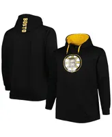 Men's Black Boston Bruins Logo Big and Tall Fleece Pullover Hoodie