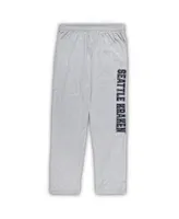 Men's Seattle Kraken Navy, Heather Gray Big and Tall T-shirt Pants Lounge Set