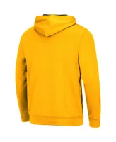 Men's Colosseum Gold Iowa Hawkeyes Slash Stack 2.0 Pullover Hoodie