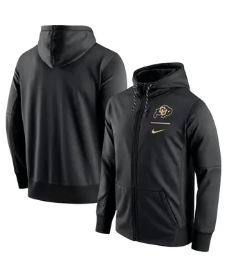 Men's Nike Black Colorado Buffaloes Logo Stack Performance Full-Zip Hoodie