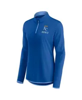 Women's Fanatics Royal Kansas City Royals Worth The Drive Quarter-Zip Jacket