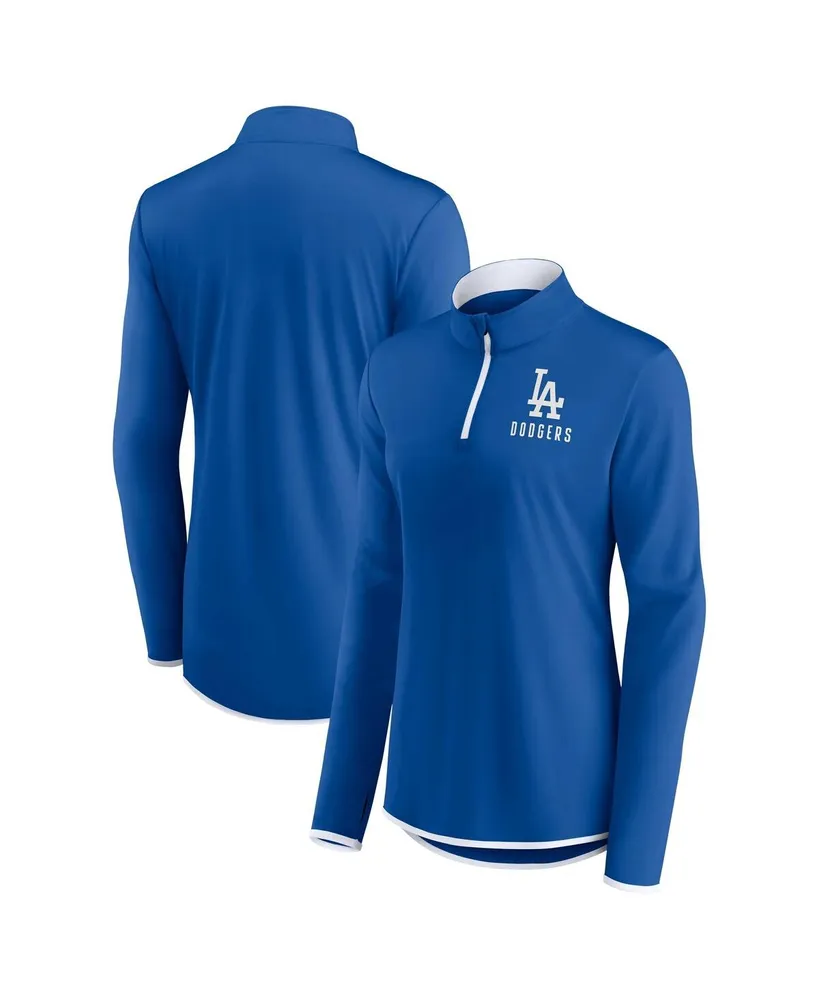 Women's Fanatics Royal Los Angeles Dodgers Worth The Drive Quarter-Zip Jacket