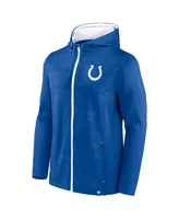 Men's Fanatics Royal, White Indianapolis Colts Ball Carrier Full-Zip Hoodie