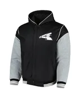 Men's Jh Design Black Chicago White Sox Reversible Fleece Full-Snap Hoodie Jacket