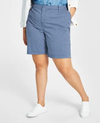 Tommy Hilfiger Plus Hollywood Gingham Bermuda Shorts