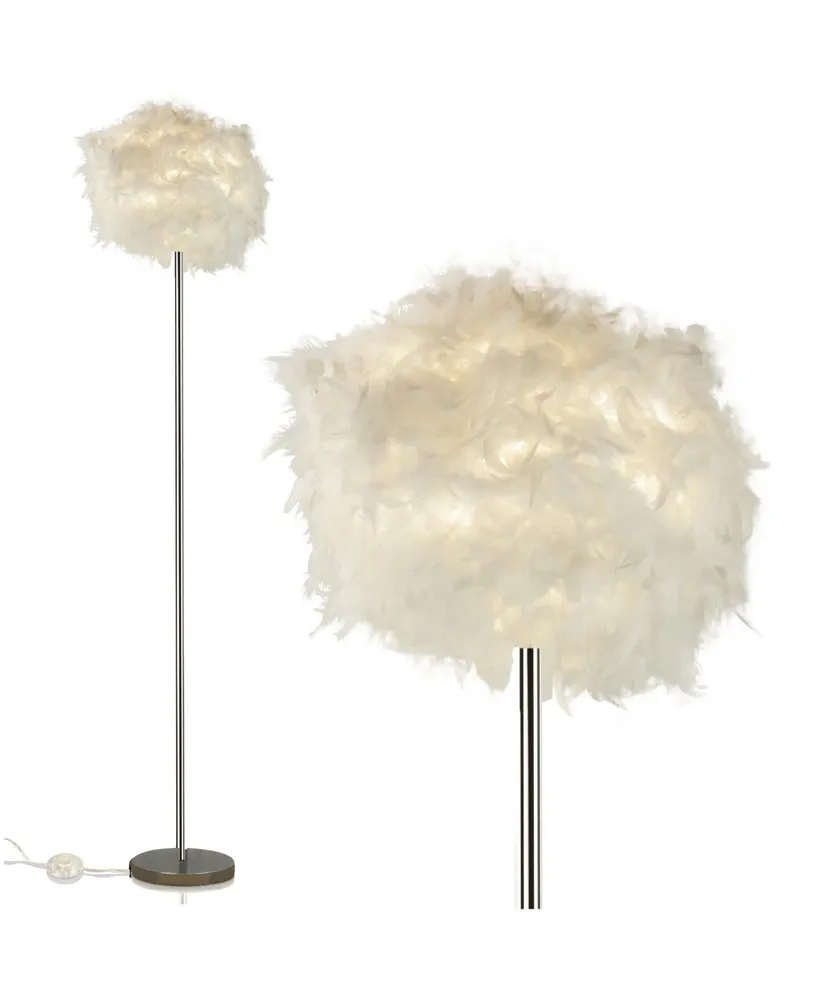 Lightaccents Feather Floor Lamp with Polished Chrome Finish and Foot Switch