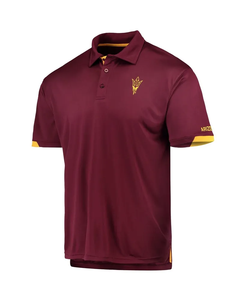 Men's Colosseum Maroon Arizona State Sun Devils Santry Polo Shirt
