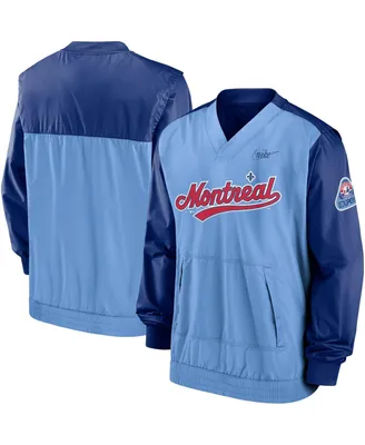 Men's Nike Royal, Light Blue Montreal Expos Cooperstown Collection V-Neck Pullover