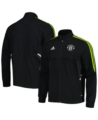 Men's adidas Black Manchester United Presentation Aeroready Full-Zip Jacket