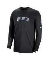 Men's Nike Black Orlando Magic 2022/23 City Edition Pregame Warmup Long Sleeve Shooting Shirt