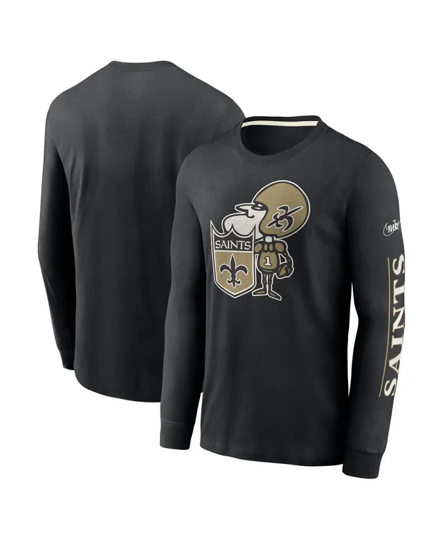 Men's Nike Heather Black New Orleans Saints Team Tri-Blend T-Shirt