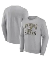 Men's Fanatics Heathered Charcoal New Orleans Saints Playability Pullover Sweatshirt