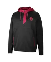 Men's Colosseum Oklahoma Sooners Luge 3.0 Quarter-Zip Hoodie