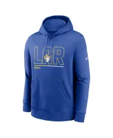Men's Nike Royal Los Angeles Rams City Code Club Fleece Pullover Hoodie