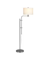 Polly Height-Adjustable Floor Lamp with Fabric Shade