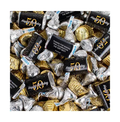 105 pcs 50th Birthday Party Candy Hershey's Chocolate Mix (1.75 lb) - Assorted Pre