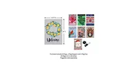 Evergreen Seasonal Burlap Flag Set of 8