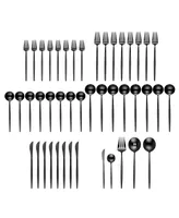 Hampton Forge Skandia Zephyr Black 45 Piece Flatware Set, Service For 8