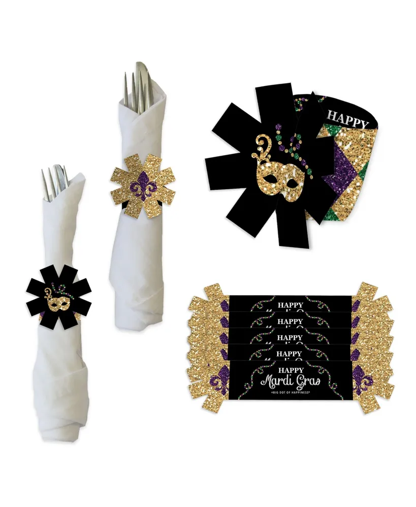 Big Dot of Happiness Mardi Gras - Masquerade Party Centerpiece & Table  Decoration Kit 