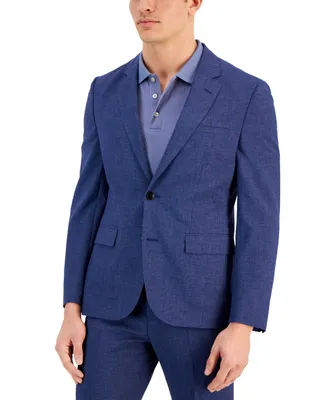 Hugo by Boss Men's Modern-Fit Micro-Grid Superflex Suit Jacket