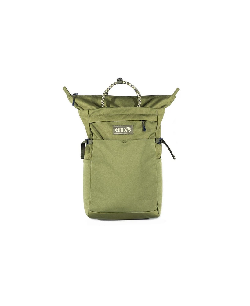 Eno Roan Tote Pack - 20L Outdoor Backpack for Men and Women - For Hiking, Camping, Backpacking, Beach, and Festivals - Moss