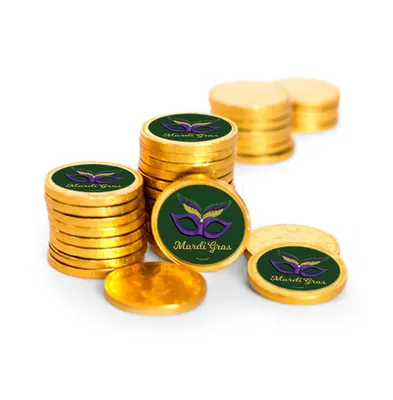 84ct Mardi Gras Candy Chocolate Coins Party Favors (84 Pack