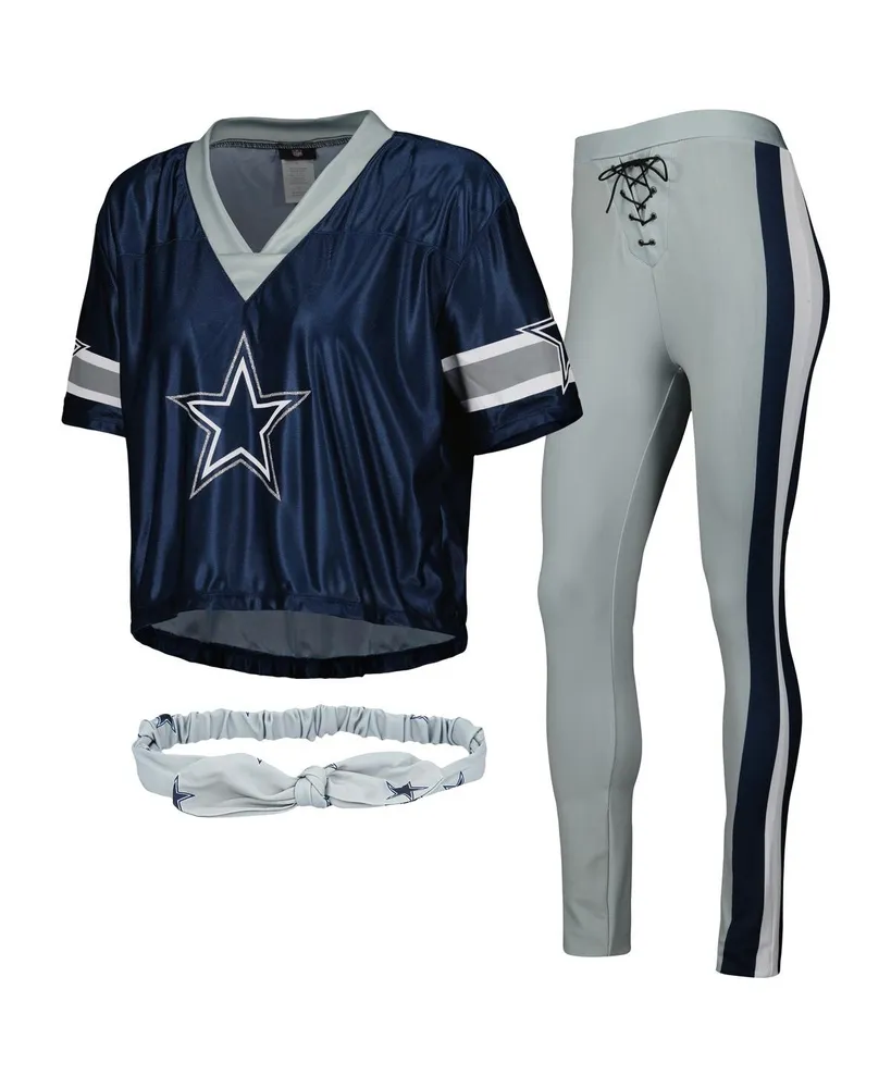 Jerry Leigh Women's Navy, Silver Dallas Cowboys Game Day Costume Set