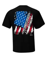 Men's Checkered Flag Sports Black 2023 Daytona 500 American Flag T-shirt