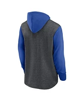 Men's Nike Heathered Charcoal, Royal Los Angeles Rams Surrey Legacy Pullover Hoodie