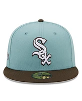 Men's New Era Light Blue, Brown Chicago White Sox 2005 World Series Beach Kiss 59FIFTY Fitted Hat