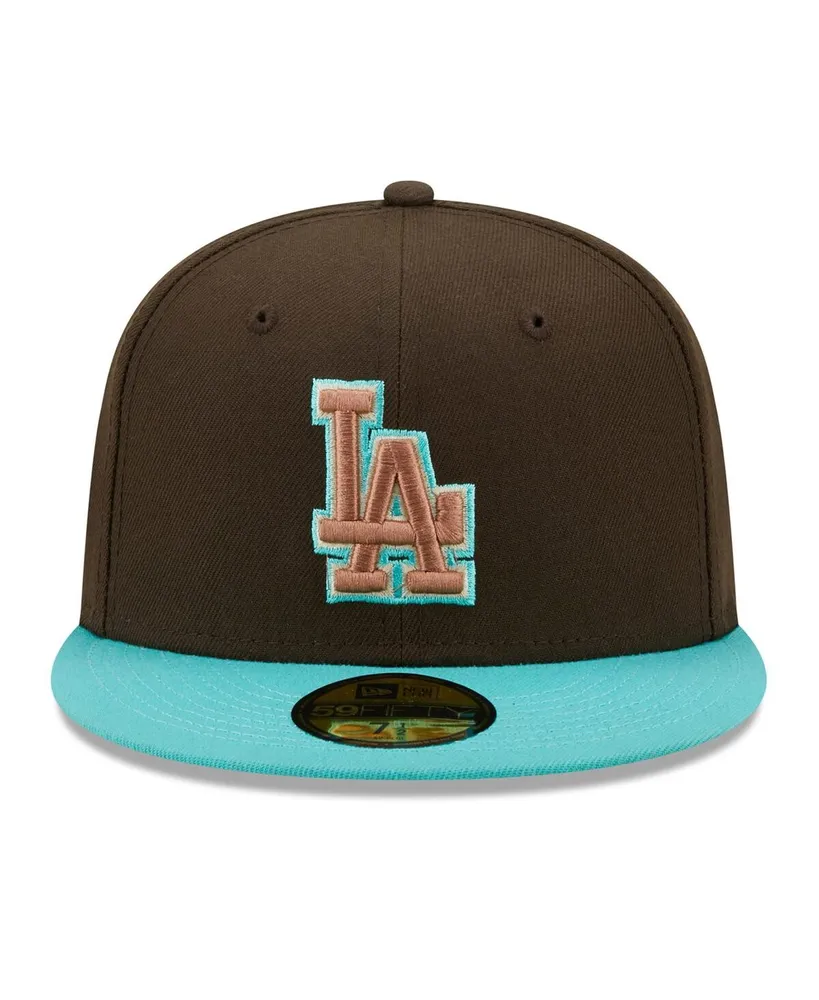New Era Men's Brown, Mint Los Angeles Dodgers Walnut 59FIFTY Fitted Hat