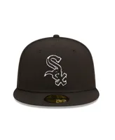 Men's New Era Chicago White Sox Black on Dub 59FIFTY Fitted Hat