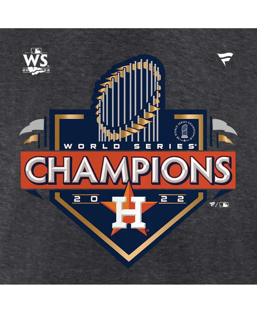 Men's Fanatics Heather Charcoal Houston Astros 2022 World Series Champions Locker Room Big and Tall T-shirt