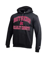 Men's Champion Black Rutgers Scarlet Knights High Motor Pullover Hoodie