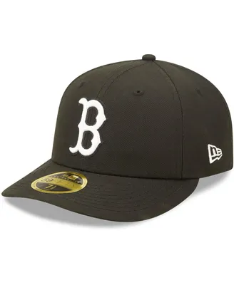 Men's New Era Boston Red Sox Black, White Low Profile 59FIFTY Fitted Hat