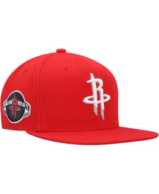 Men's Mitchell & Ness Red Houston Rockets Side Core 2.0 Snapback Hat