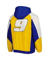 Men's Starter Royal, Yellow Chase Elliott The Body Check Half-Snap Pullover Jacket